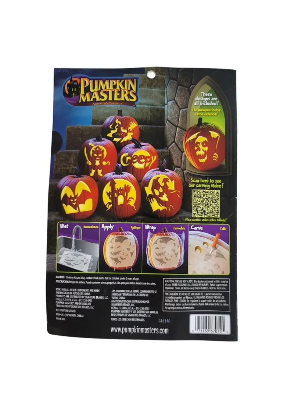 Halloween Carving Decorating Kits Lot x4 Pumpkin Masters 2 Crazy Faces Paint NEW
